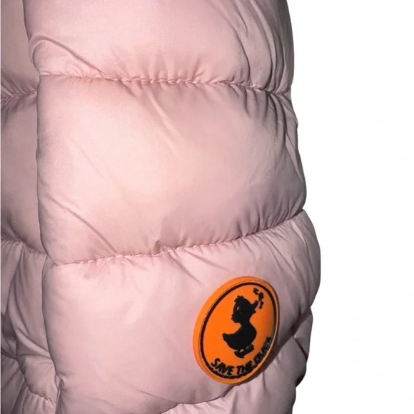⚡️NWT Save The Duck Plumtech Womens Blush Pink Puffer Jacket Vest Size 1 Small - Picture 3 of 16